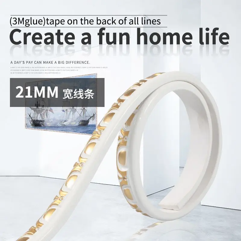 Us 36 0 Pvc Imitation Plaster Background Wall Decorative Soft Line Blanking Strip Ceiling Self Adhesive Line Flexinle Self Concave Diy In Furniture