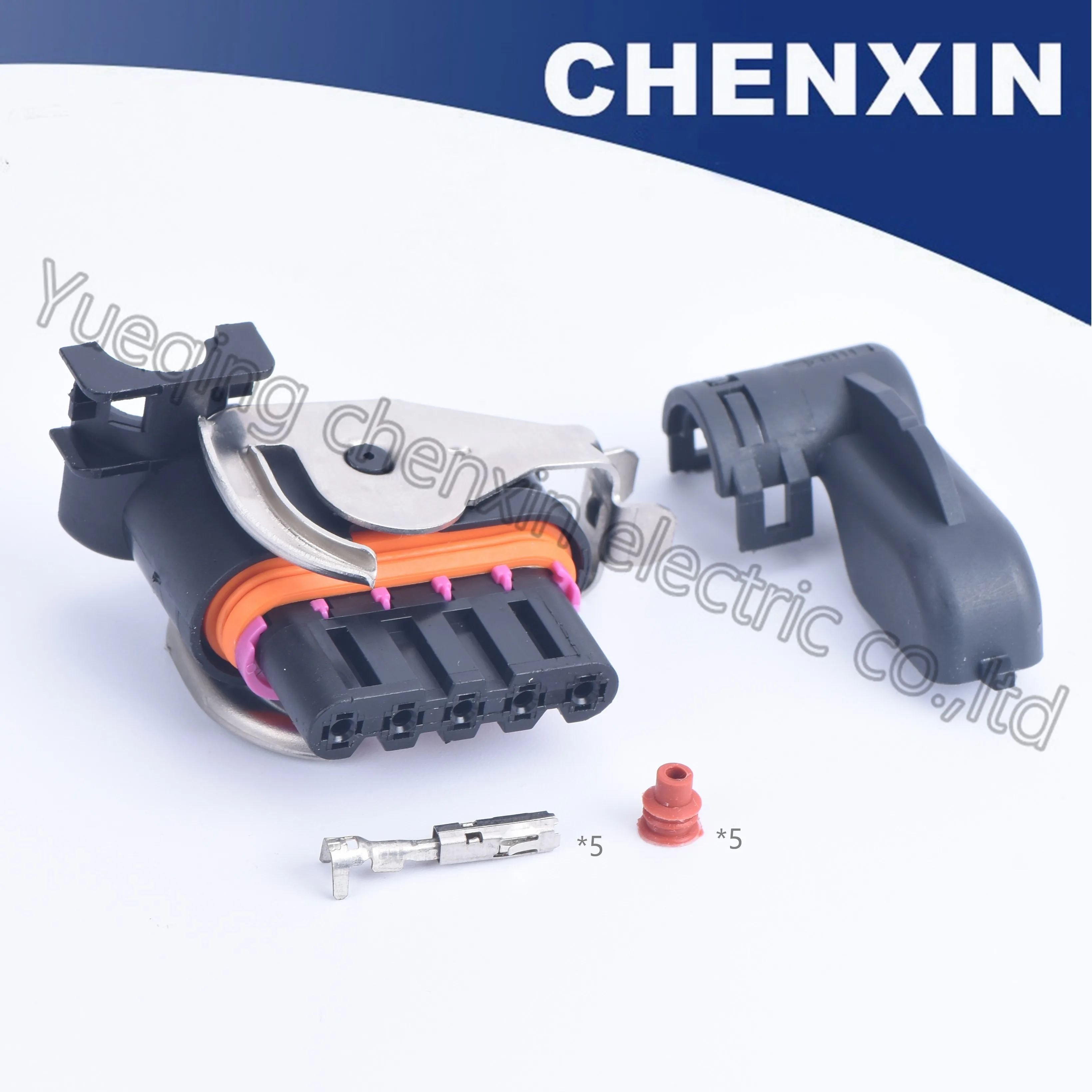 Black 5 pin sealed waterproof auto connectors (2.8) female 18242000000