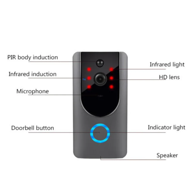 

WiFi Ring Doorbell Smart Wireless Bell Camera Video Phone Intercom Home Security