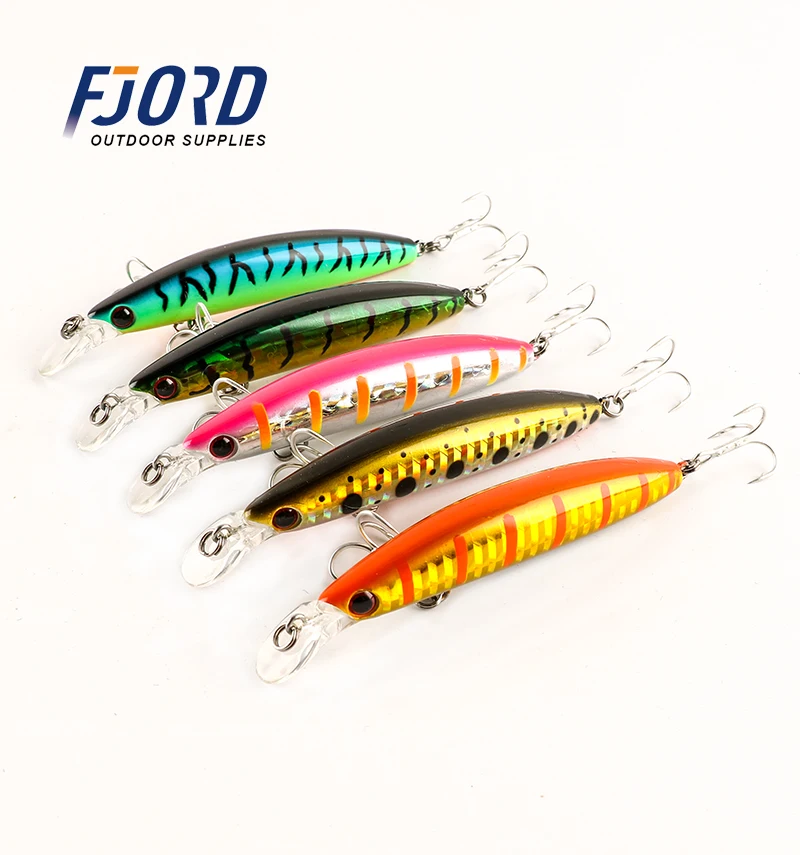 FJORD 5PCS 80mm 10g Fishing Lure Small Floating Minnow Hard Bait Lures