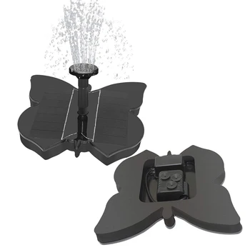 

Butterfly Shaped Solar Fountain Pump Free Standing Solar Powered Water Fountain Pump for Garden Birdbath Patio Pond Decor