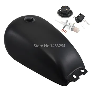 

Black Matt Motorcycle Big 9L 2.4 Gallon Steel Fuel Gas Tank Mounting Hardware Kit Fit For Suzuki GN125 Models