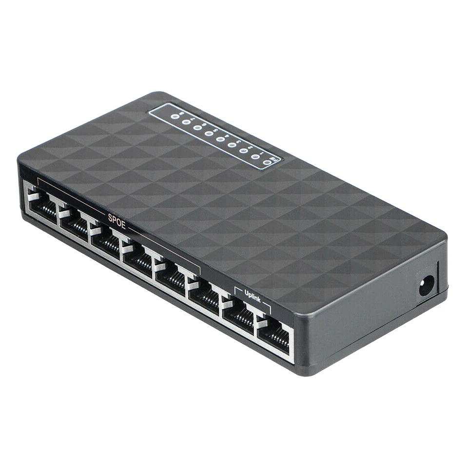 10/100 Мбит/с 8 портов Poe Ethernet Lan Настольный сетевой переключатель Hub адаптер