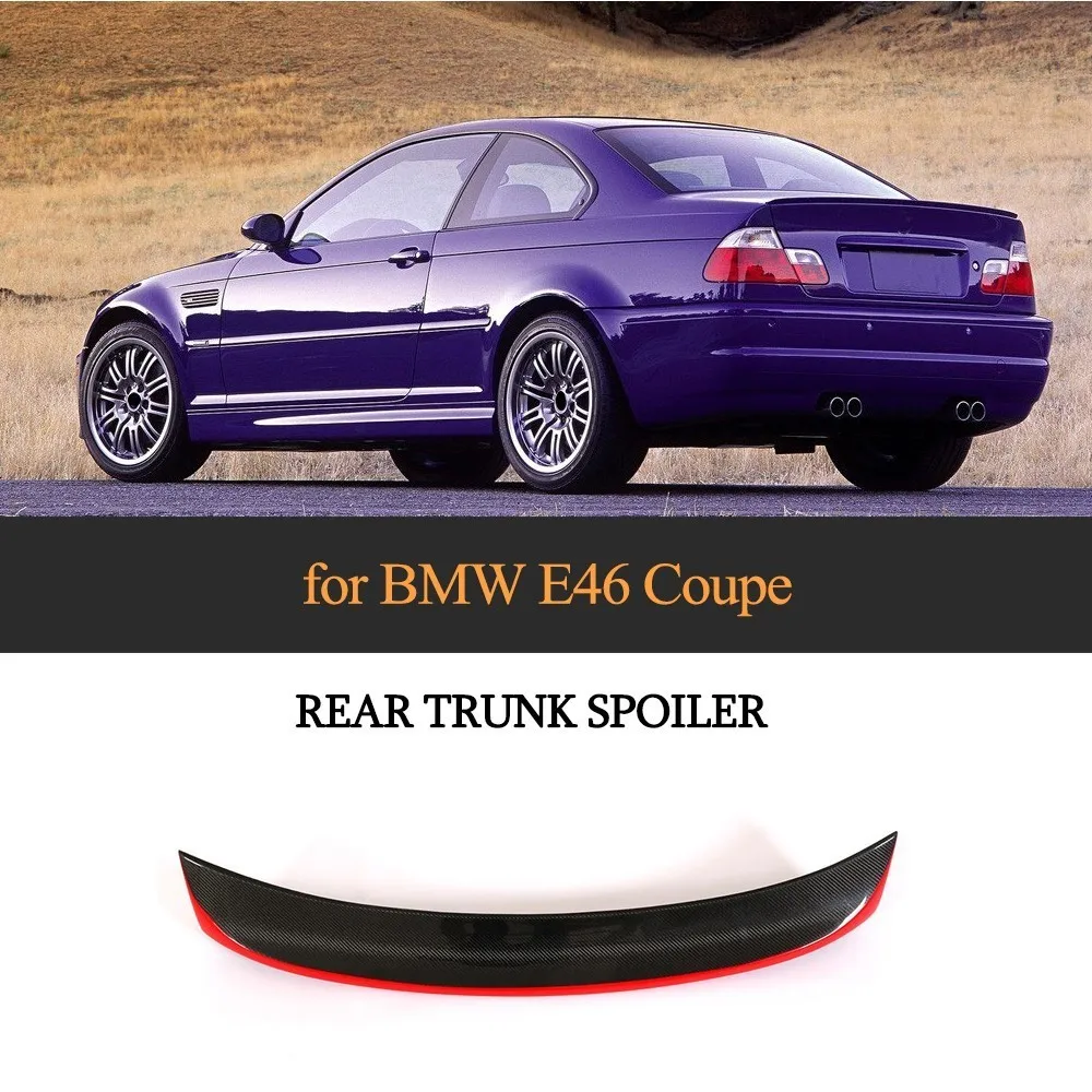 Для BMW 3 серии E46 базовый купе 2 дверный спойлер для багажника 1998 2005 заднее крыло из