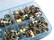 75 sztuk/zestaw 6-10mm Q673B próżni wiosna oleju opałowego wody CPU wąż klip rury rury dla zespół zacisk Metal zapięcia asortyment Kit