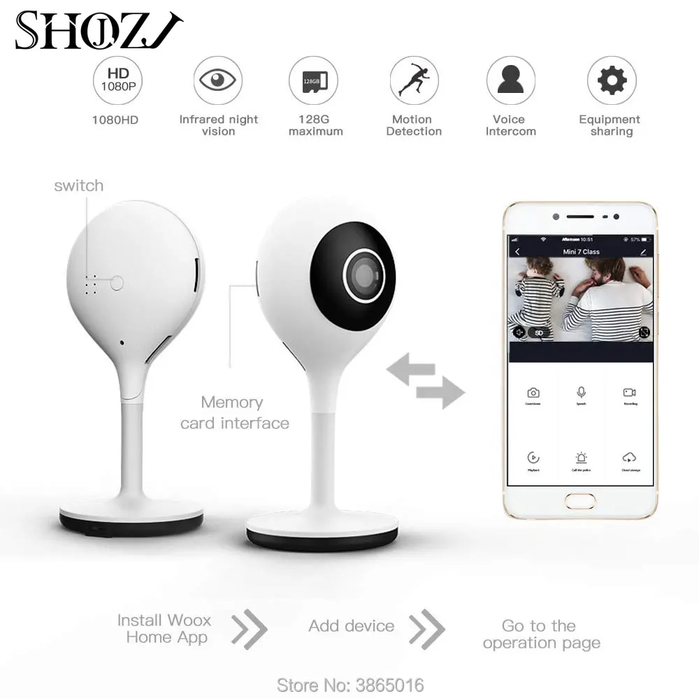 Видеоняни и радионяни Wi Fi 2 way аудио приложение smart life Камера обнаружения движения
