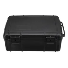 21 сигар Портативный портсигар Box Встроенный хьюмидор IP68 Водонепроницаемый Пылезащитно противоударный черный коробка для Хранения Сигар