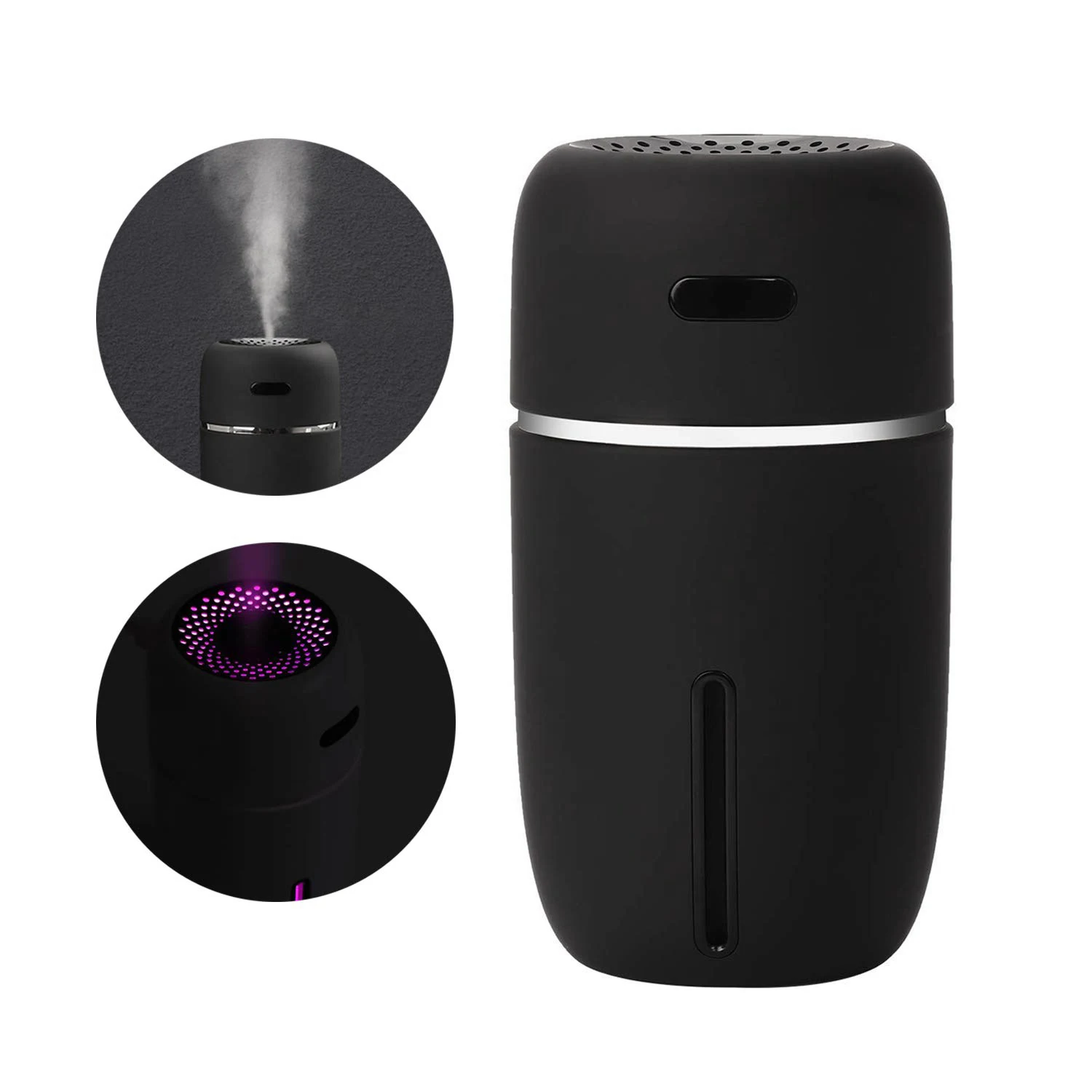 

Mini Humidifier With Usb Mist Humidifier For Home Office Baby Portable Humidifier With 7 Colors Led Light 200Ml For Car Mini T