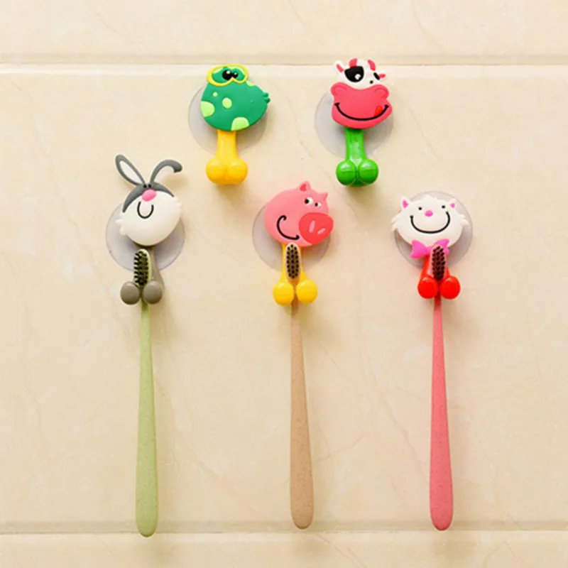 Cartoon Animal Toothbrush Holder for Kid Sucker Suction Hooks Hanging Bathroom Baby Toothpaste Shelf Baby Care Cartoon Animal Toothbrush Holder for Kid Sucker Suction Hooks Hanging Bathroom Baby Toothpaste Shelf Baby Care