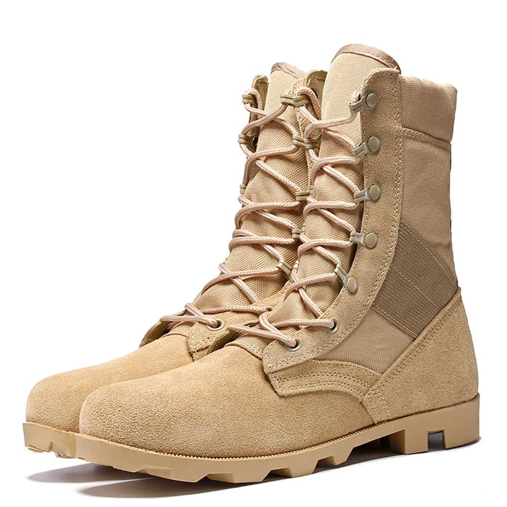 

2019 New Anti-Slip wear resistant High Top Special Force Tactical combat boots Men High Quality Outdoor Shoes Military Boots