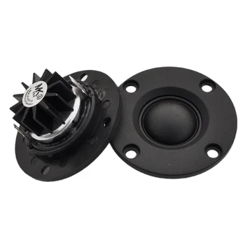 

Tweeter Speaker 6 Ohm 30W Hifi Soft Dome Silk Film Treble Loudspeaker Neodymium Toothed Heat Sink 2Pcs