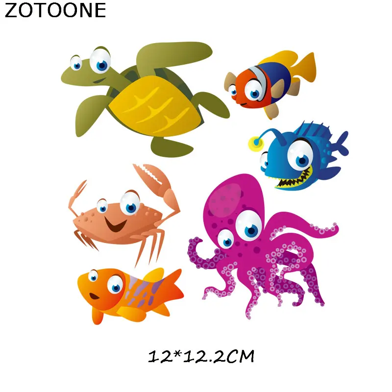 ZOTOONE набор термоклейких нашивок с животными для детской одежды футболка сделай