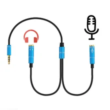50pcs colourful 3 5mm 1 in 2 couples audio line Earbud Headset Headphone Earphone Splitter For pad Phone Android Mobile MP3 MP4