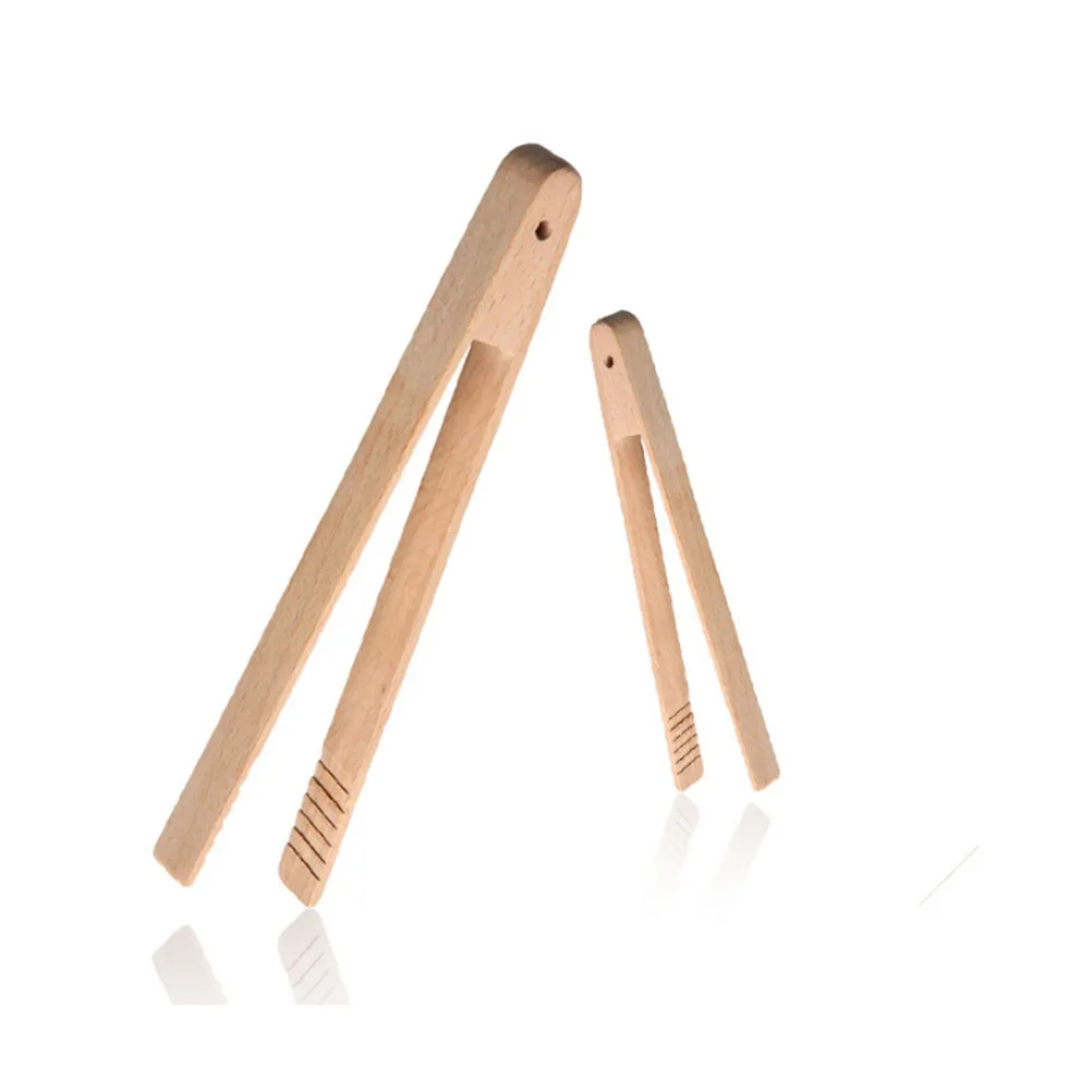 

1Pc Food Clip Practical Beech Easy Grip Kitchen Tongs Dessert Clip Toaster Tongs for Cooking Baking Barbecue 20CM/30CM/32CM