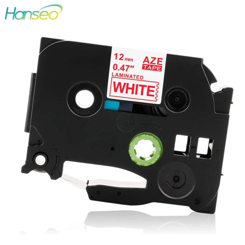 Hanseo P touch ленты 12 мм x 8 м TZe 232 Совместимость с Brother Touch ламинированные Красное на