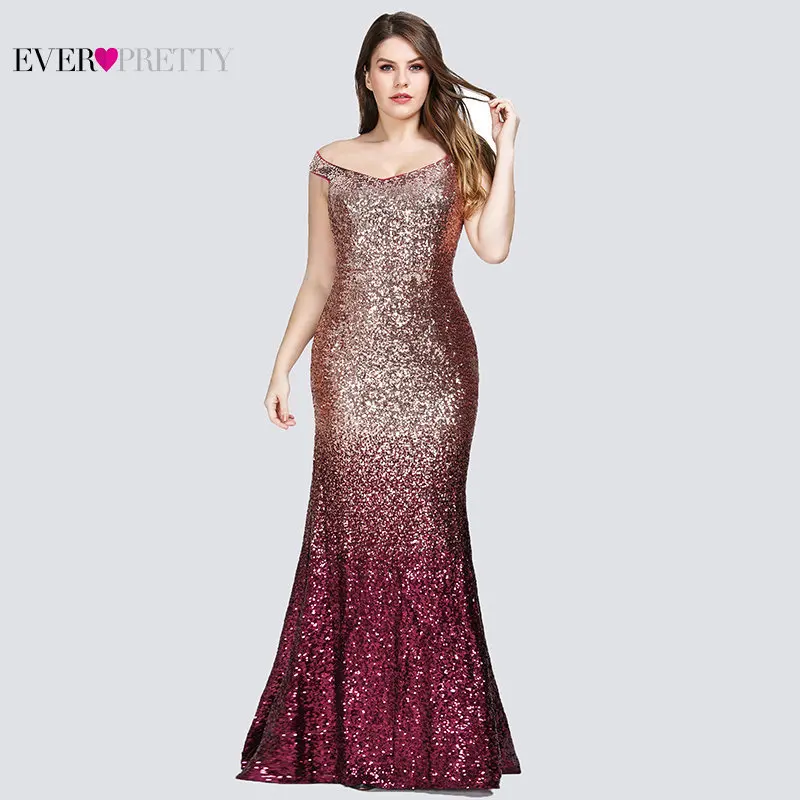 

Luxury Long Prom Dresses 2019 Ever Pretty Elegant Mermaid V Neck Off Shoulder Red Formal Gown Party Guest Special Occasion Gowns