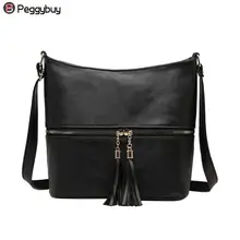 Кисточкой Hobos женская сумка на плечо сплошной цвет сумки-мессенджеры из искусственной кожи сумки через плечо для женщин