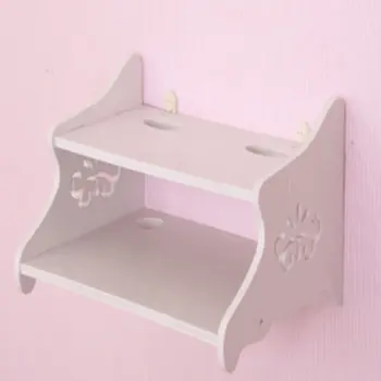 

Creative Living Room Punch-free Router Rack Router Storage Partition Set-top Box Wifi Decorative Box White