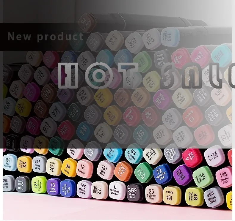 

Hot Sale Oily 30/40/60/80 Colors Multicolor Marker Pen Double-headed Nib Student painting Art school Horticultural Design