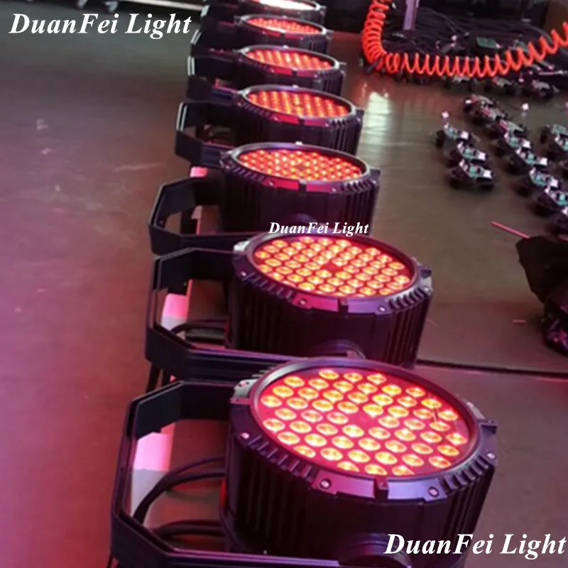 4 шт. led par rgb dmx lyre wash точечный светильник для мытья наружного освещения 54*3 3in1