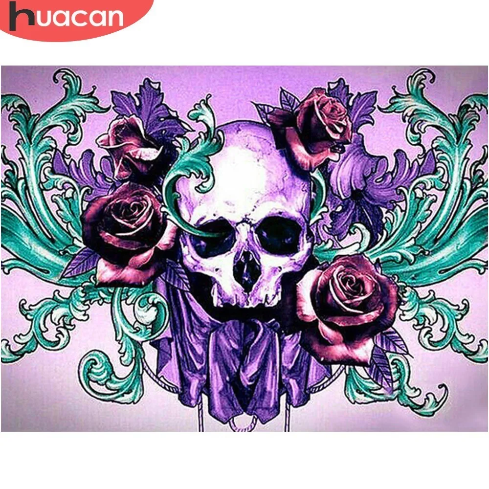 

HUACAN 5D DIY Diamond Painting Cartoon Rose Full Dill Square Rhinestone Diamond Embroidery Mosaic Cartoon Home Decor Gift