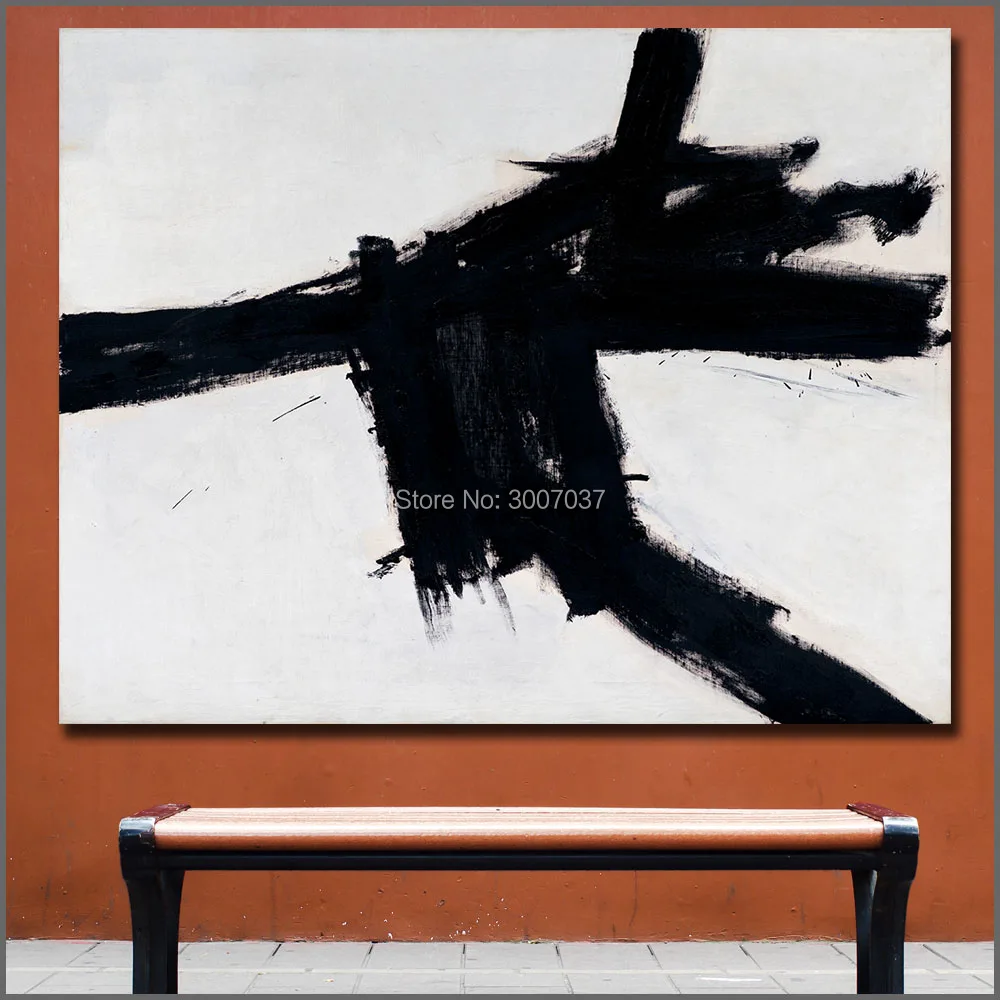 Большой размер картина маслом Franz Kline Buttress 1956 настенная живопись холст картины