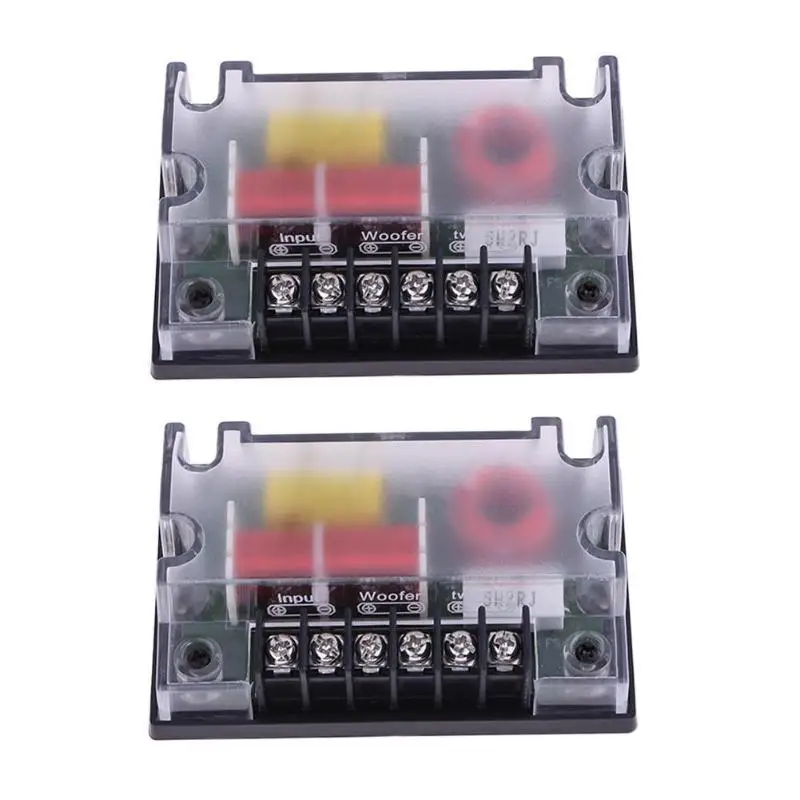 

2 PCS Car 2 Way Audio Frequency Divider Audio Speaker Woofer Wave Filter Frequency-separating filters