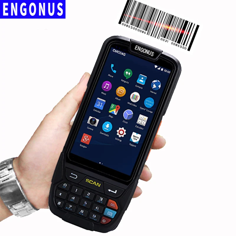 

2018 Bar Code Scanner Rfid Nfc Pda 2d Barcode Scanner 1d Scan Android5.1 Rugged Portable Handheld Usb New Laser Light Wifi Gps