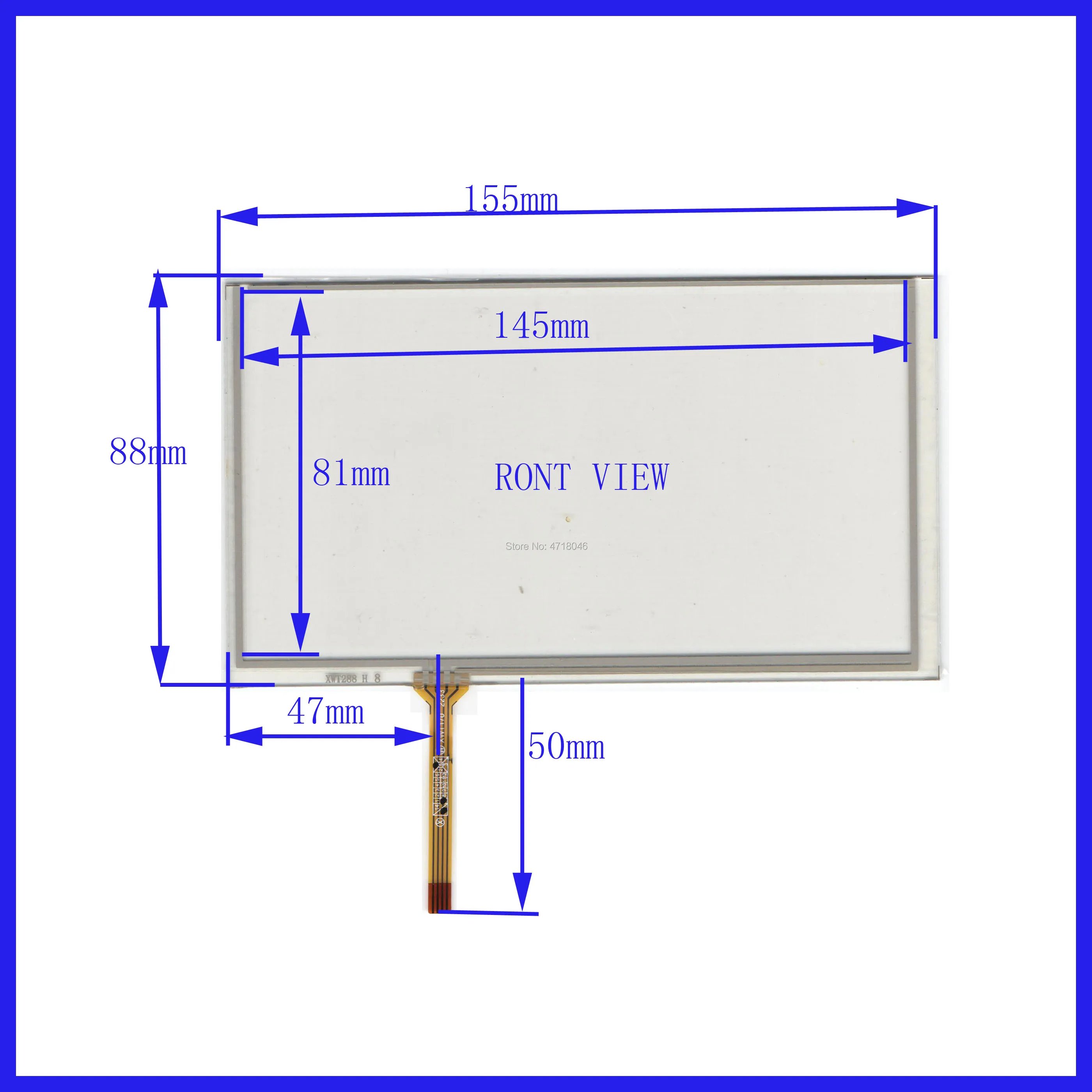 

wholesale 10PCS/Lot XWT288 155*88mm 6.2inch 4lines resistance screen for car DVD redio this is compatible 155*88