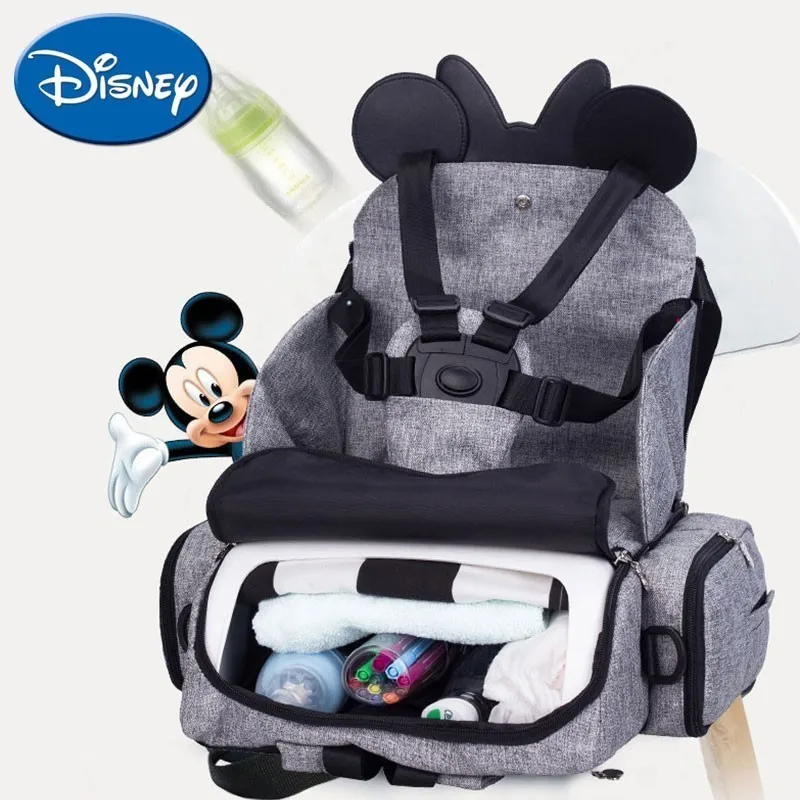 

Disney Baby Diaper Bag Chair Fashion Multi-function Dining Waterproof Baby Nappy Backpack Big Capacity Travel Nursing Bags