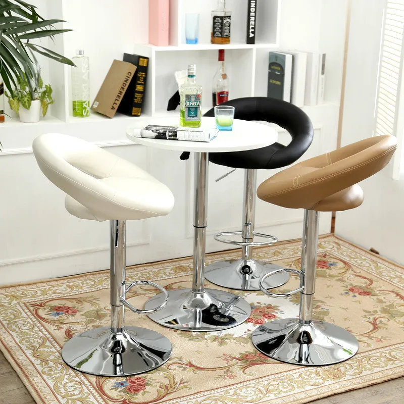 Lifting Swivel Bar Counter Chair Rotating Adjustable Height Bar Stool Chair Stainless Steel Stent bar sedia 9 Colors Optional