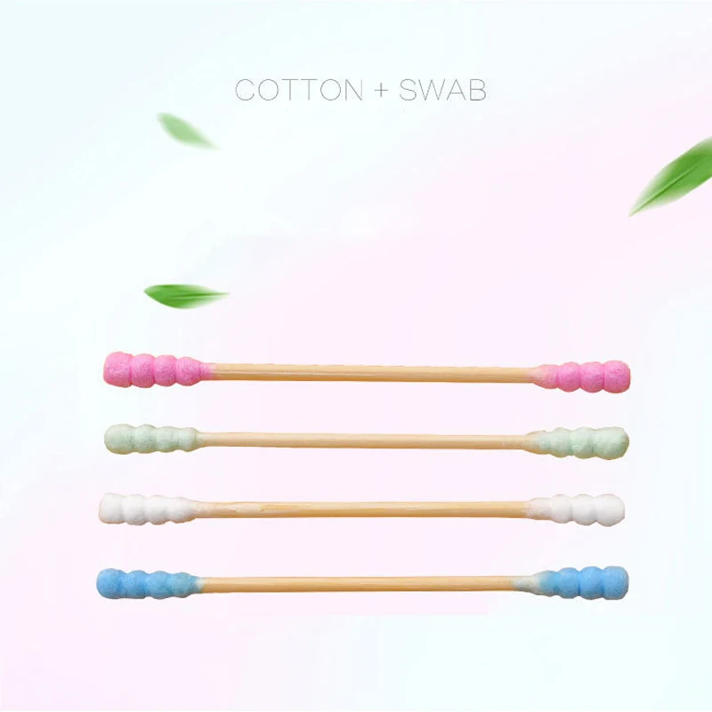 “ Varas de Bambu Beleza Duplo-headed Cotonete 200 Pcs