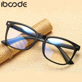 

iboode New 2019 Ultra-light Glasses Frame Retro Nail Decor Square Full Frame Flat Mirror Unisex Spectacles Eyewear Gafas De Sol