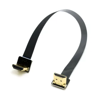 

Xiwai 20cm FPV Dual Up Angled 90 Degree HDMI Type A Male to Male HDTV FPC Flat Cable for Multicopter Aerial Photography