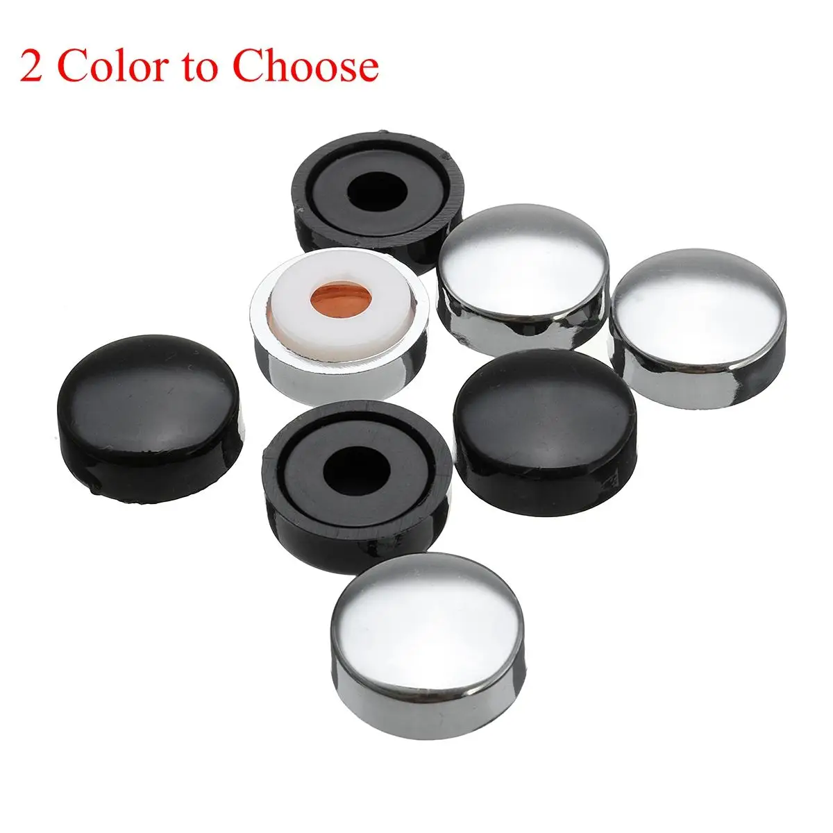 

4pcs/Set Car Truck Van License Plate Frame Screw Cap Bolt Caps Covers Kit