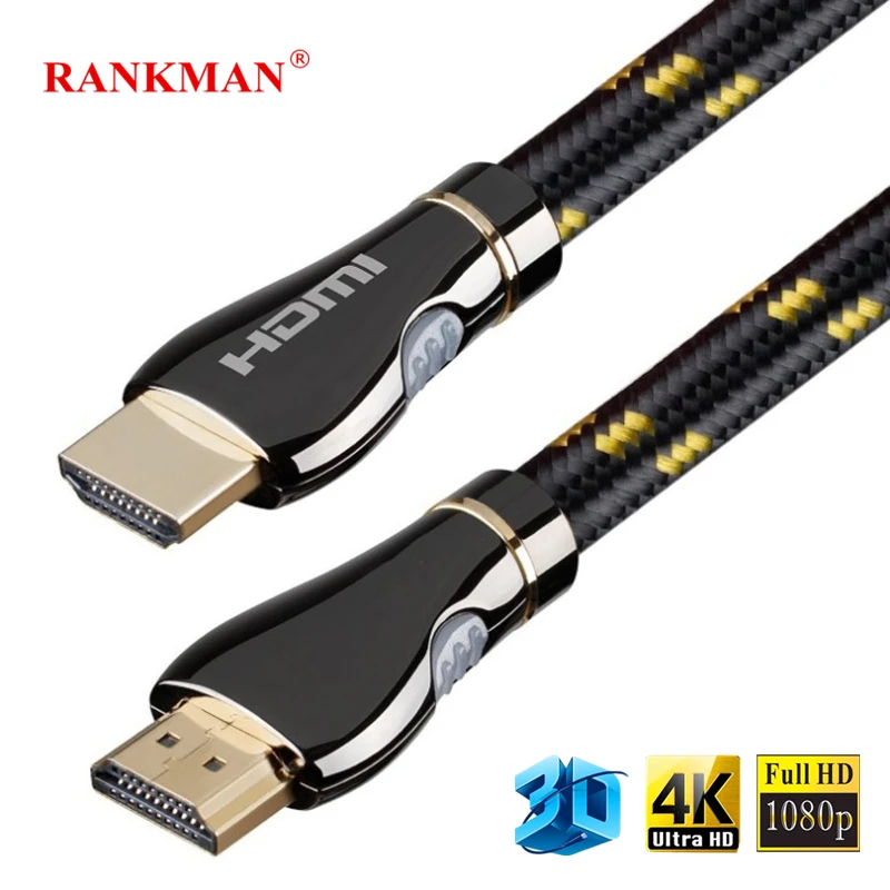 Rankman HDMI 2.0 4K Cable Standard Male-Male HDMI 3D 1080P Cable for TV PS3 Projector PC DVD Apple 1 2 3 5 10 15m