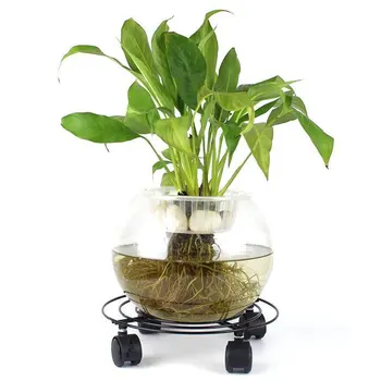 

Metal Plant Flower Pot Stand Trolley Caddy on Wheels Indoor Outdoor Home Garden Tools (2-Pack)