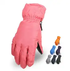 Теплые зимние перчатки женские утепленные плюс бархатные корейские милые и милые холодные непромокаемые зимние электрические ездовые