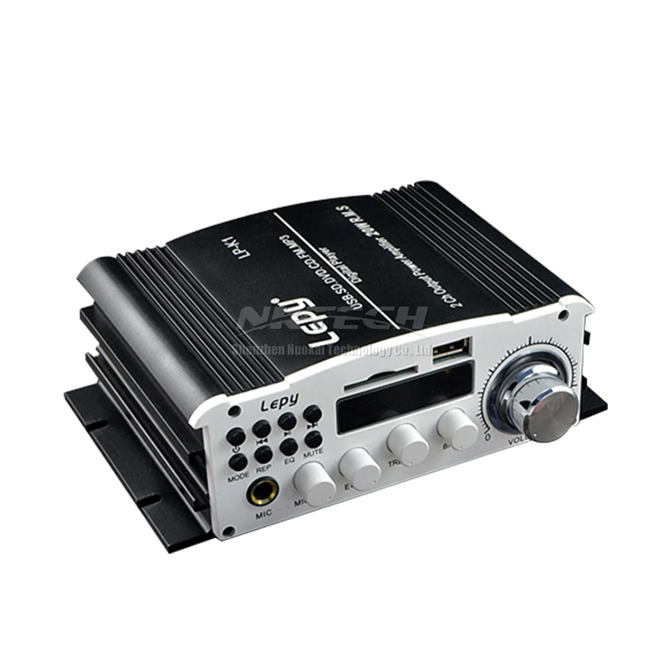 Автомобильный усилитель мощности LP K1 Lepy цифровой плеер 2CH 20W RMS MMC/USB/MP3/DVD/CD SD карта Hi