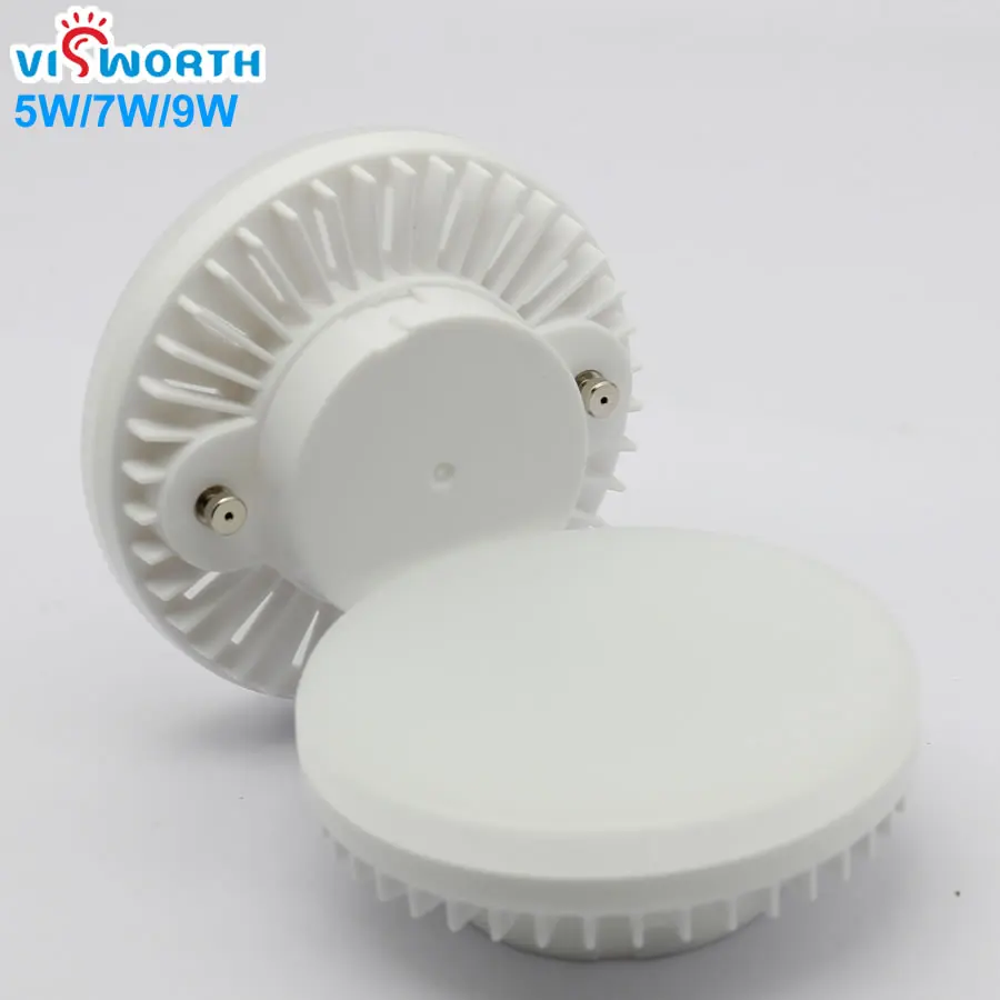 VisWorth GX53 светодиодный светильник SMD2835, 5 Вт, 7 Вт, 9 Вт, 12 Вт, 15 Вт, 18 Вт, лампада светодиодный шкаф СВЕТОДИОДНЫЙ лампы Точечный светильник переменного тока 110V220V Теплый Холодный белый светодиодный светильник