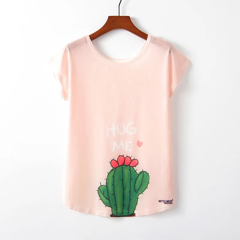 Женская футболка с принтом кактуса Размеры M L XL|Футболки| |