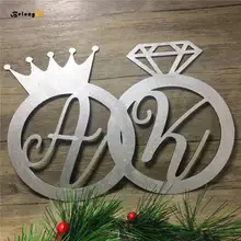 Индивидуальные инициалы свадебное оформление Photo Booth Реквизит деревянный обручение висящие знаки Свадебные украшения реквизит для фотографий