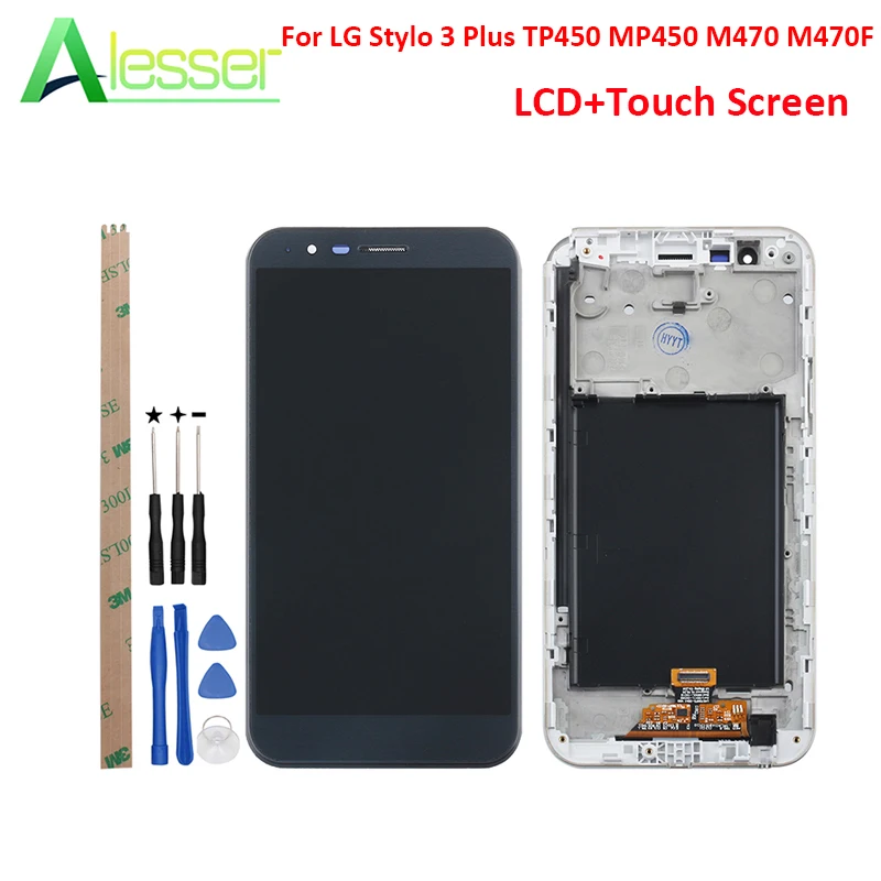 ЖК дисплей Alesser для LG Stylo 3 Plus TP450 MP450 M470 M470F + сенсорный экран с рамкой инструменты