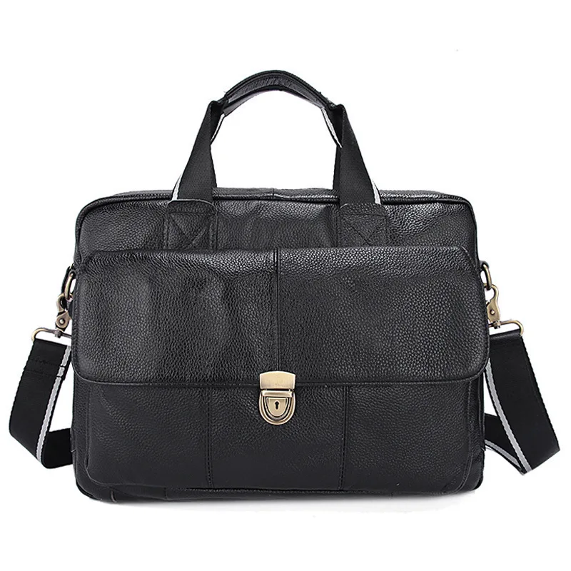 

Vintage Briefcases Men Handbag 100% Genuine Leather Men Bag Business Bags Vintage Leather Briefcases Men Messenger Laptop Bag
