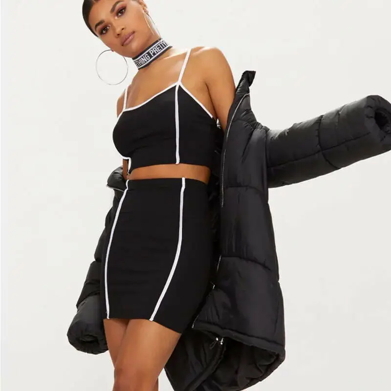 النساء اثنين من قطعة مجموعة الصيف تانك الأعلى + البسيطة تنّورة مجسّمة Bodycon تتسابق مجموعات رياضية فرقة فام conjuntos دي موهير النساء اثنين من قطعة مجموعة الصيف تانك الأعلى + البسيطة تنّورة مجسّمة Bodycon تتسابق مجموعات رياضية فرقة فام conjuntos دي موهير
