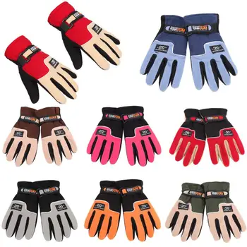 

4 Colors Unisex Soft Winter Gloves Warmer Windproof Full Finger Sports Glove Motorcycle Riding Ski Gloves Snowboard Skiing Glove