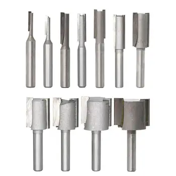 

1/4 Handle Alloy Woodworking Cutters Single And Double Edge Straight Knife Slotting Trimming Knife Bakelite Milling Cutters