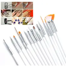 20 шт набор ручек для рисования ногтей раскраска щетки для полировки