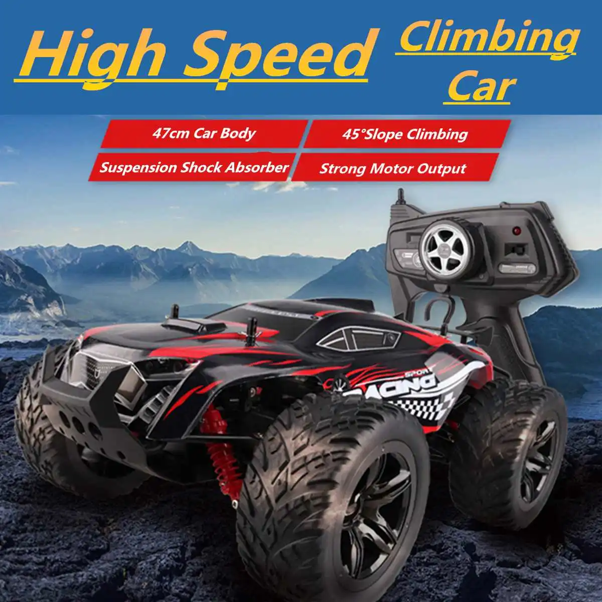 

4WD 2.4GHz High-speed RC Car 1/10 Climbing RC Car High Speed SUV Car Electric RC Car Remote Control Model Off-Road Vehicle Toy