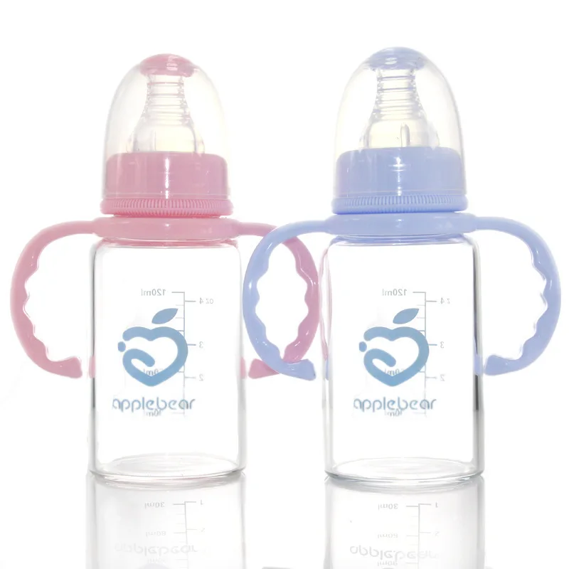 

120ml Glass Bottles Newborn Export Standard High Borosilicate Glass Feeding Bottle Baby Juice Feeding Bottle